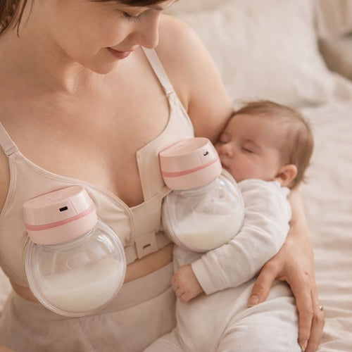 Elomama Hands Free Wearable Electric Breast Pump, 180ml capacity, 3 modes x 9 adjustable suction levels, 1200mAh large battery capacity, Silent mode, Baby feeding accessory