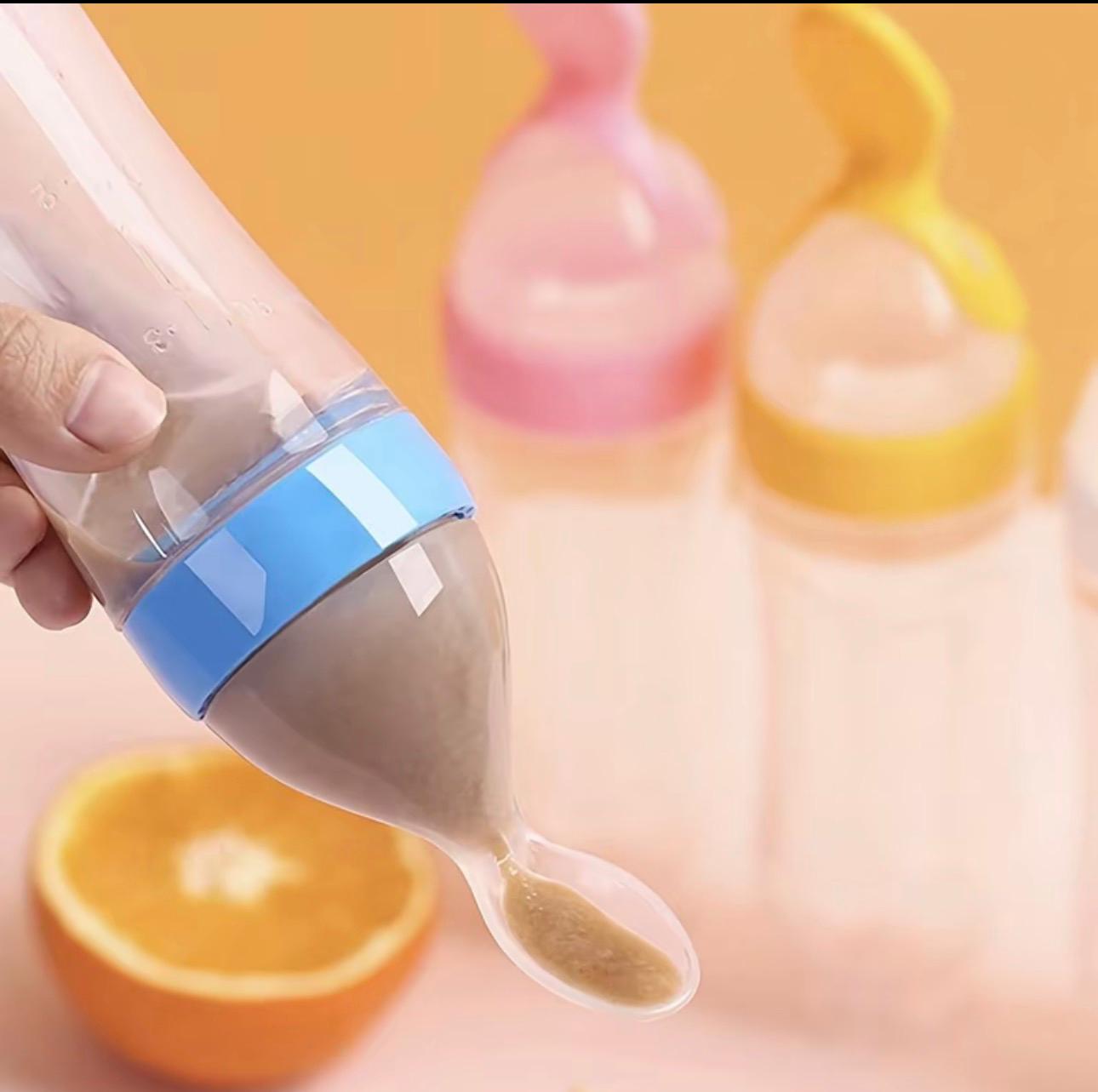 BABY PUREE SILICONE SQUEEZE BOTTLE with FRUIT FEEDERS and TEETHERS