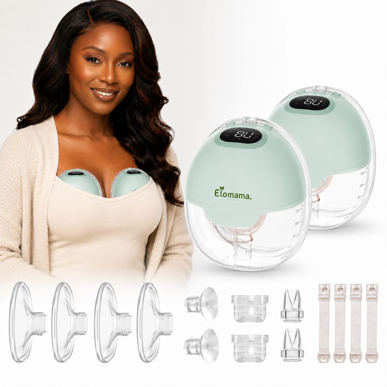 ELOMAMA W208 HANDSFREE WEARABLE BREAST PUMP